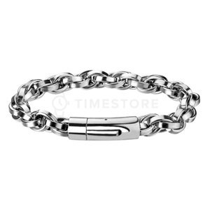Stříbrný článkový náramek z chirurgické oceli TS-BR-0021