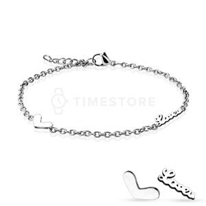 Dámský náramek z chirurgické oceli s nápisem LOVE TS-BR-0038
