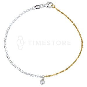 Dvoubarevný stříbrný náramek s perletí TS-BR-0047