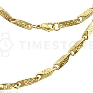 Řetízek z nerezové oceli s vyrytým řecko-římským vzorem TS-CN-0030