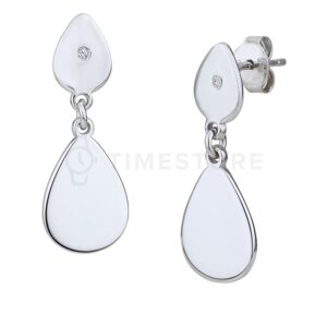 Stříbrné náušnice s diamantem TS-EA-0243